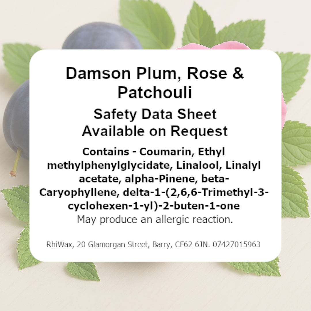 Damson Plum, Rose & Patchouli Wax Melts with Botanicals