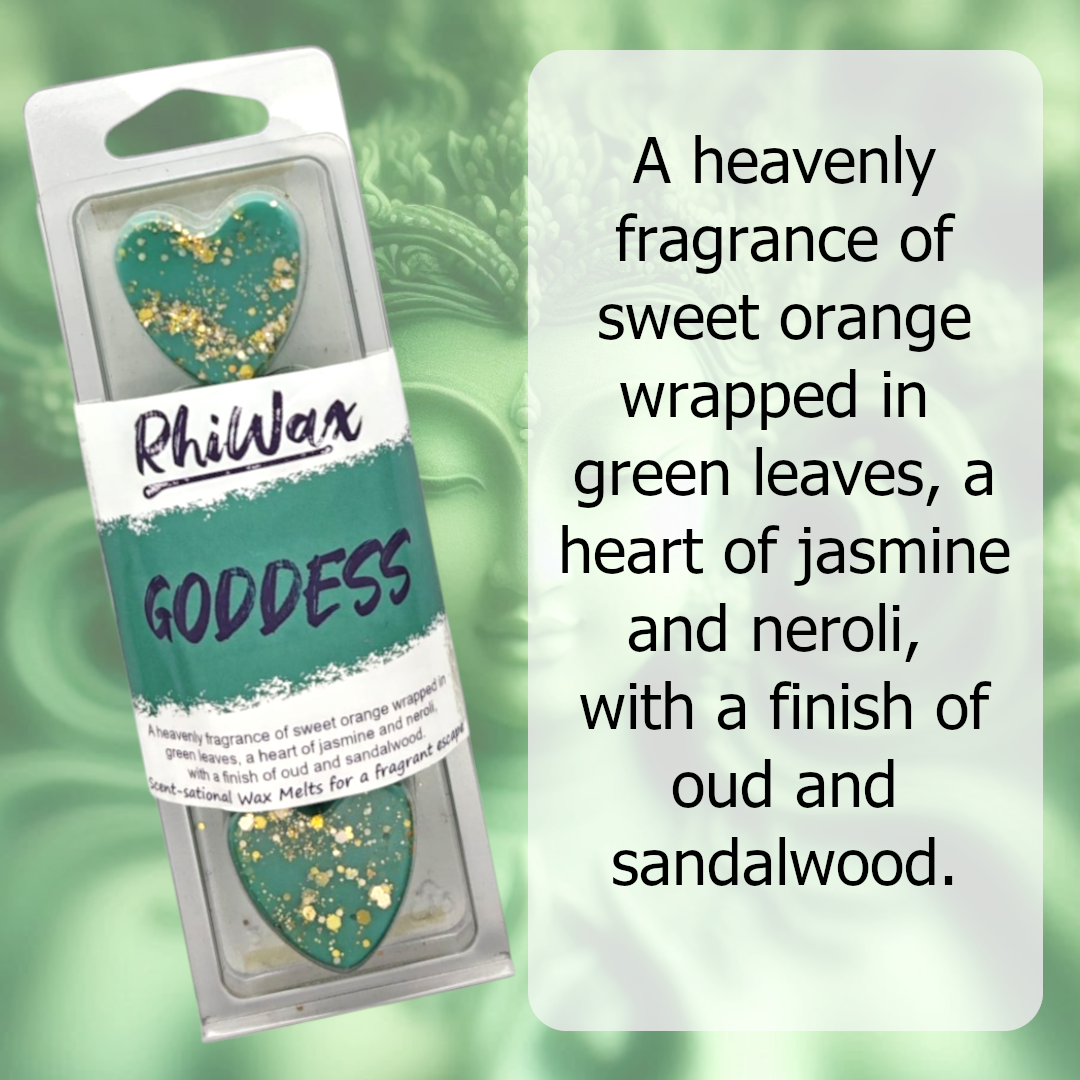 Goddess Wax Melts (ex shop stock) - Orange, Green Leaves, Florals, Woods
