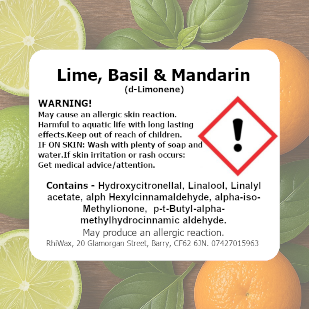Lime, Basil & Mandarin Wax Melts with Botanicals