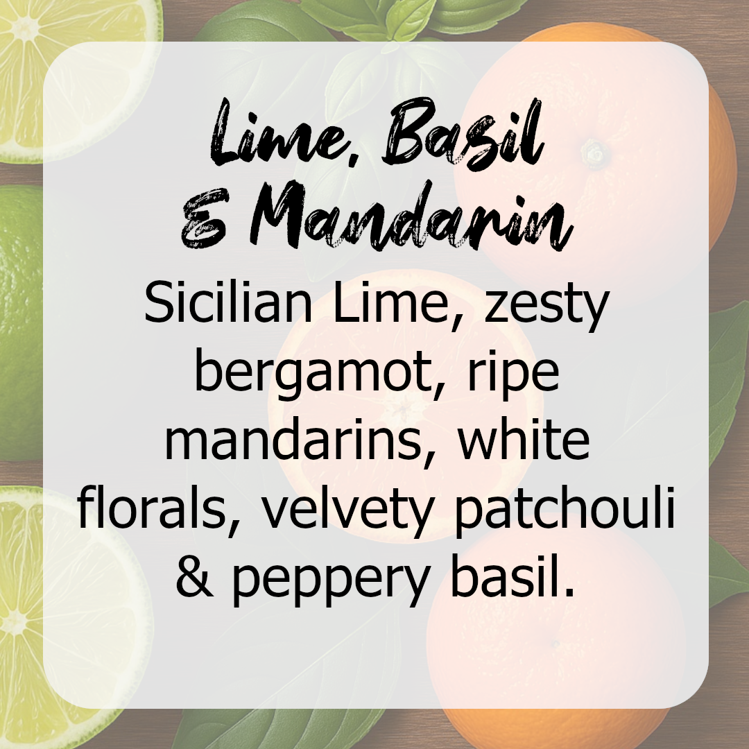 Lime, Basil & Mandarin Wax Melts with Botanicals