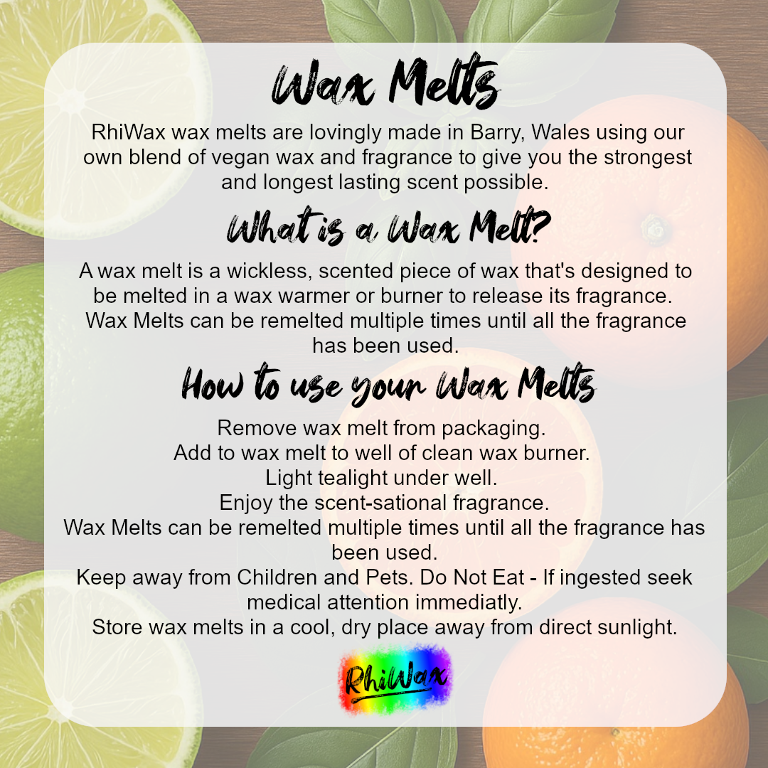 Lime, Basil & Mandarin Wax Melts with Botanicals
