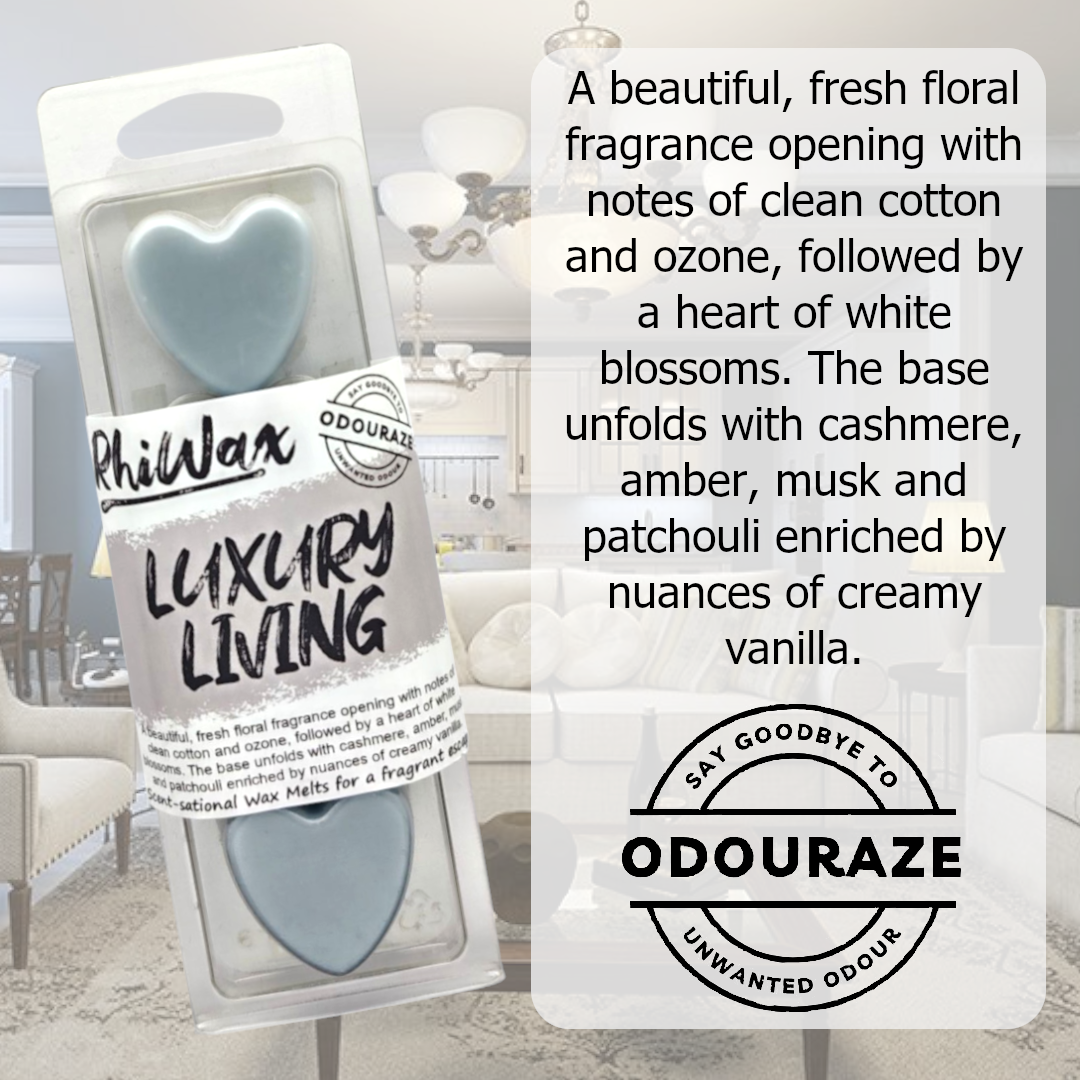 Luxury Living Wax Melts with 'Odouraze' odour neutralising technology