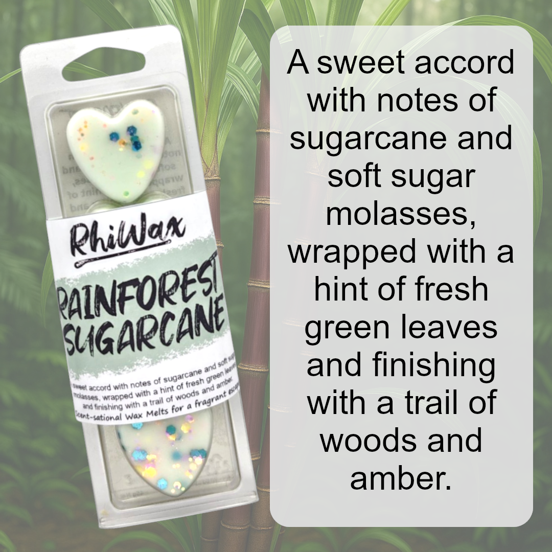 Rainforest Sugarcane Wax Melts - Sweet, Greenery