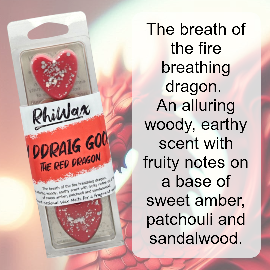 Yr Ddraig Goch / Red Dragon Wax Melts - Earthy, Woody, Patchouli