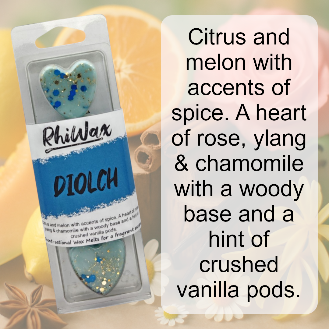 Diolch Wax Melts - Citrus, Melon & Spice