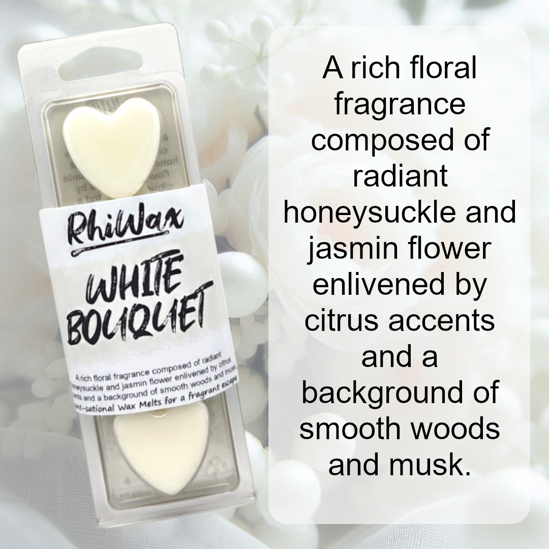 White Bouquet Wax Melts - Jasmine, Honeysuckle