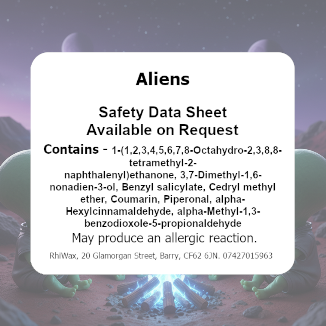 Aliens Wax Melts - Woody, Floral, Perfume