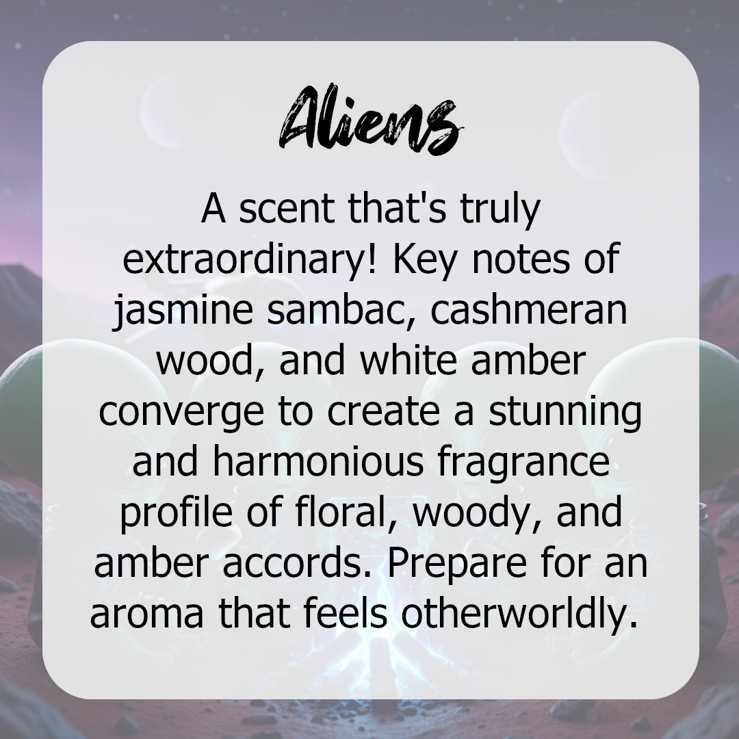 Aliens Wax Melts - Woody, Floral, Perfume