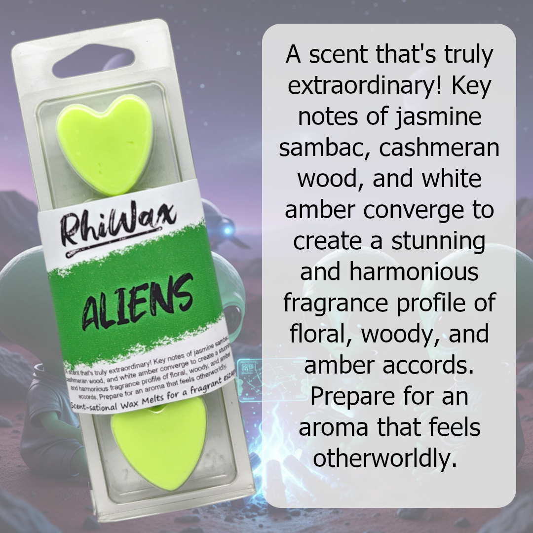 Aliens Wax Melts - Woody, Floral, Perfume