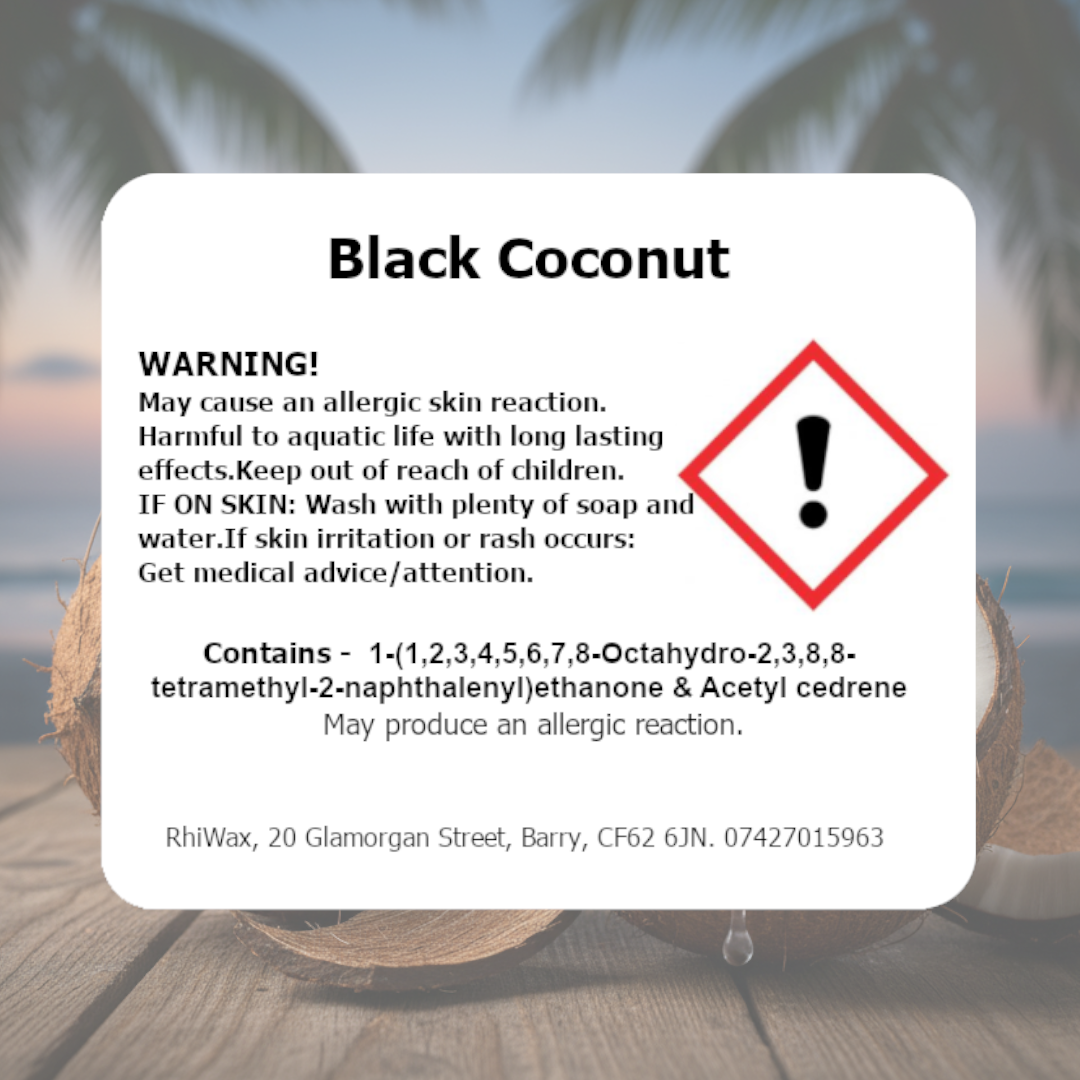 Black Coconut Wax Melts - Coconut, Vanilla, Musk