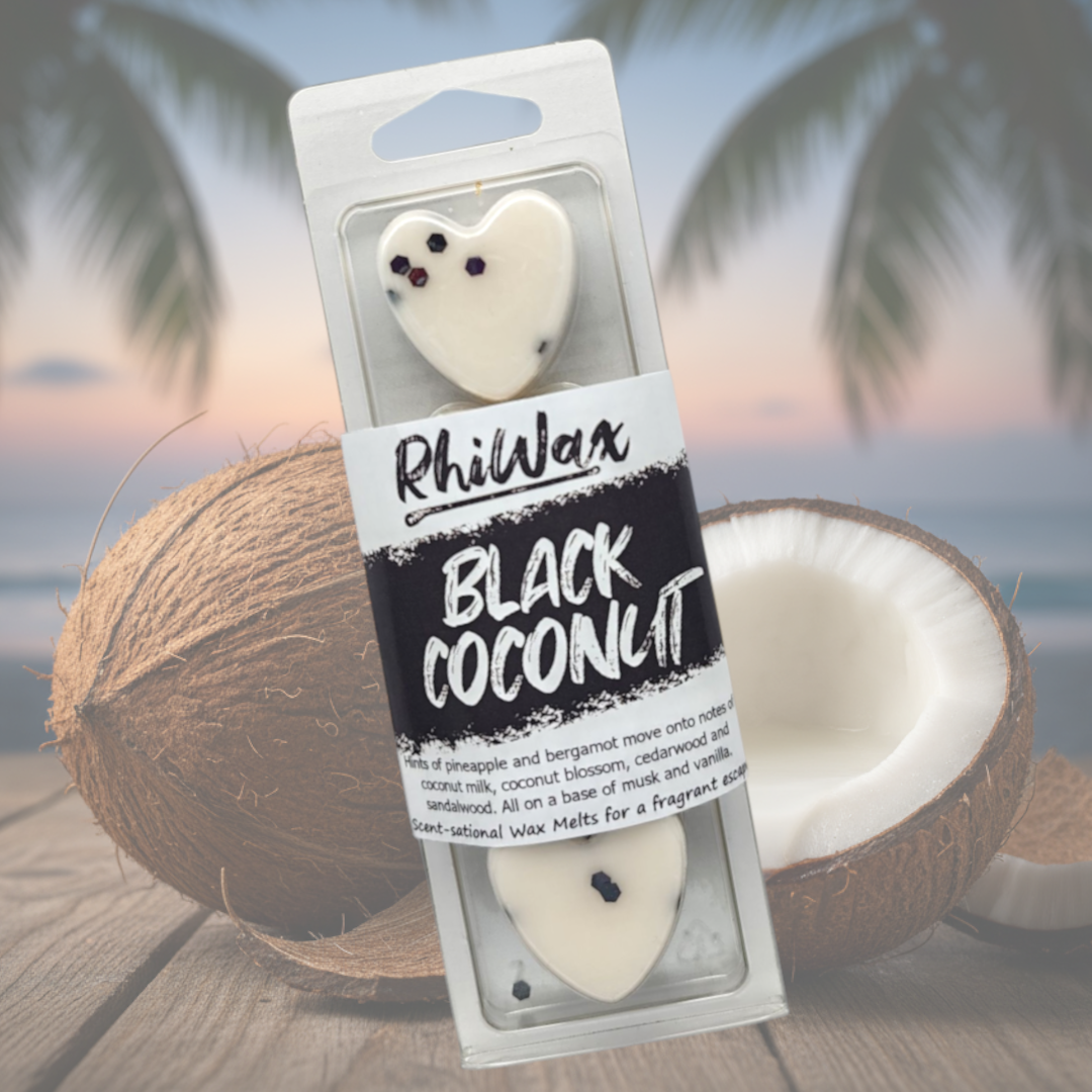 Black Coconut Wax Melts - Coconut, Vanilla, Musk
