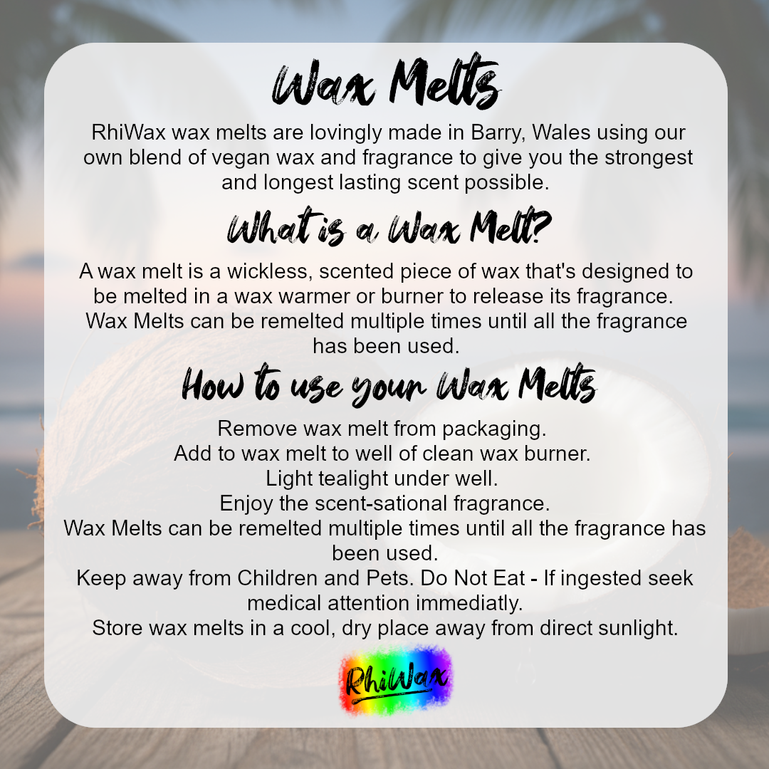 Black Coconut Wax Melts - Coconut, Vanilla, Musk