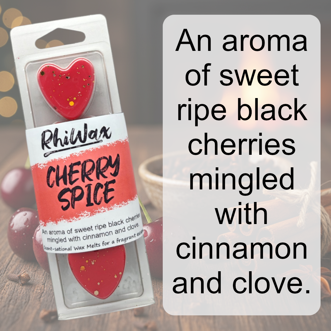 6 x Cherry Spice Wax Melts + 1 freebie of Frosted Cherry & Clove