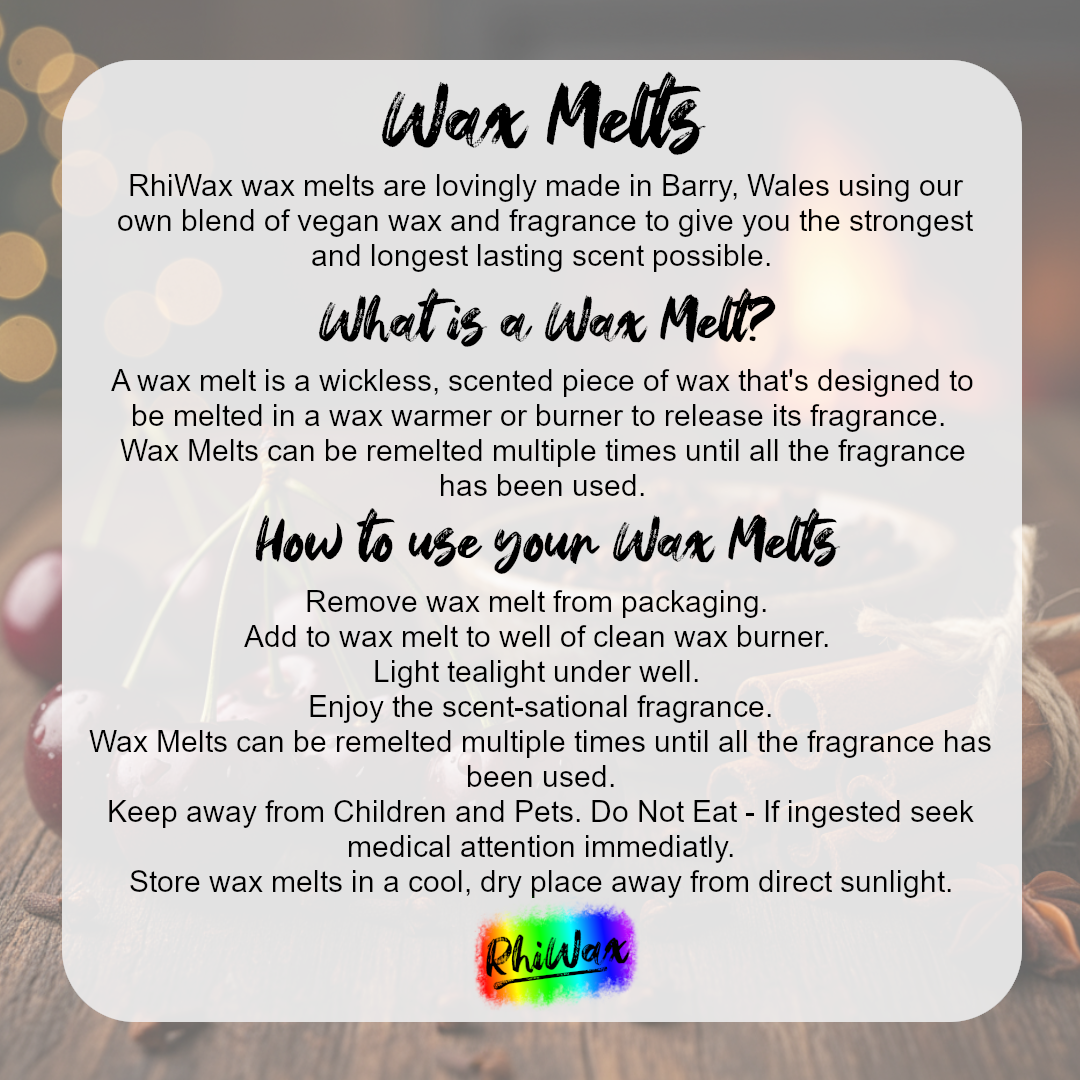 6 x Cherry Spice Wax Melts + 1 freebie of Frosted Cherry & Clove