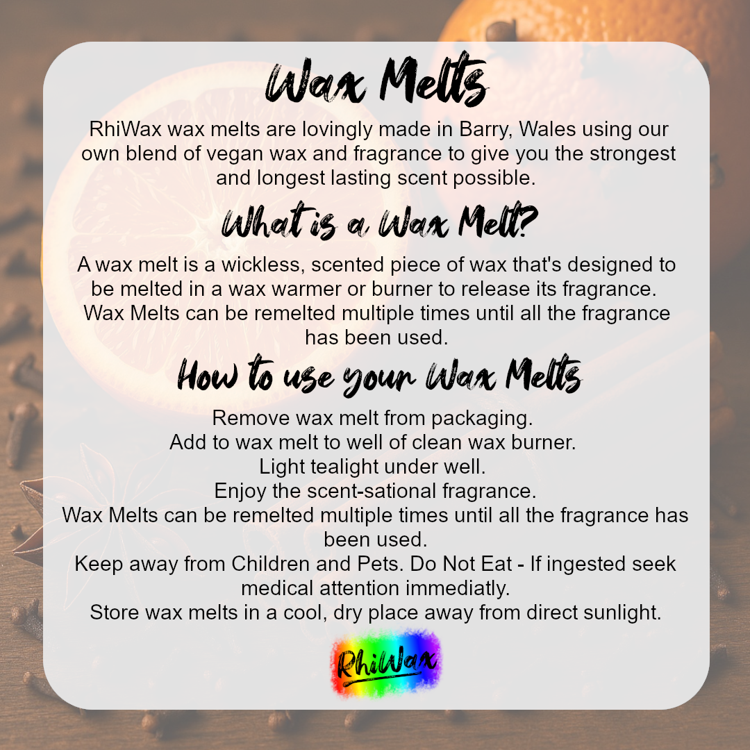 Christmas Spice Wax Melts (ex shop) - Orange, Tonka Bean, Clove, Cinnamon