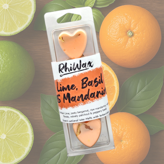 Lime, Basil & Mandarin Wax Melts with Botanicals