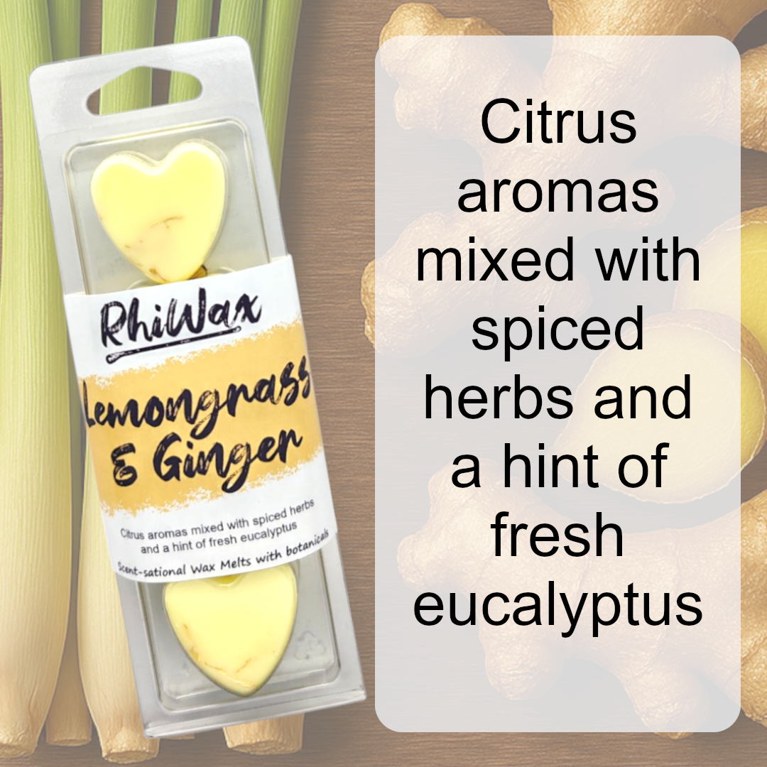 Lemongrass & Ginger Wax Melts with Botanicals