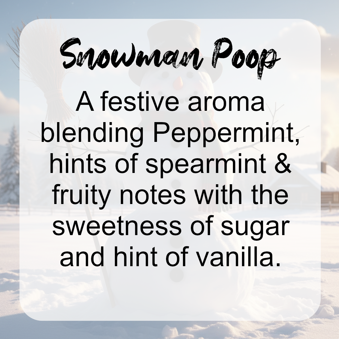 Snowman Poop Mini Wax Melts - Candy Cane