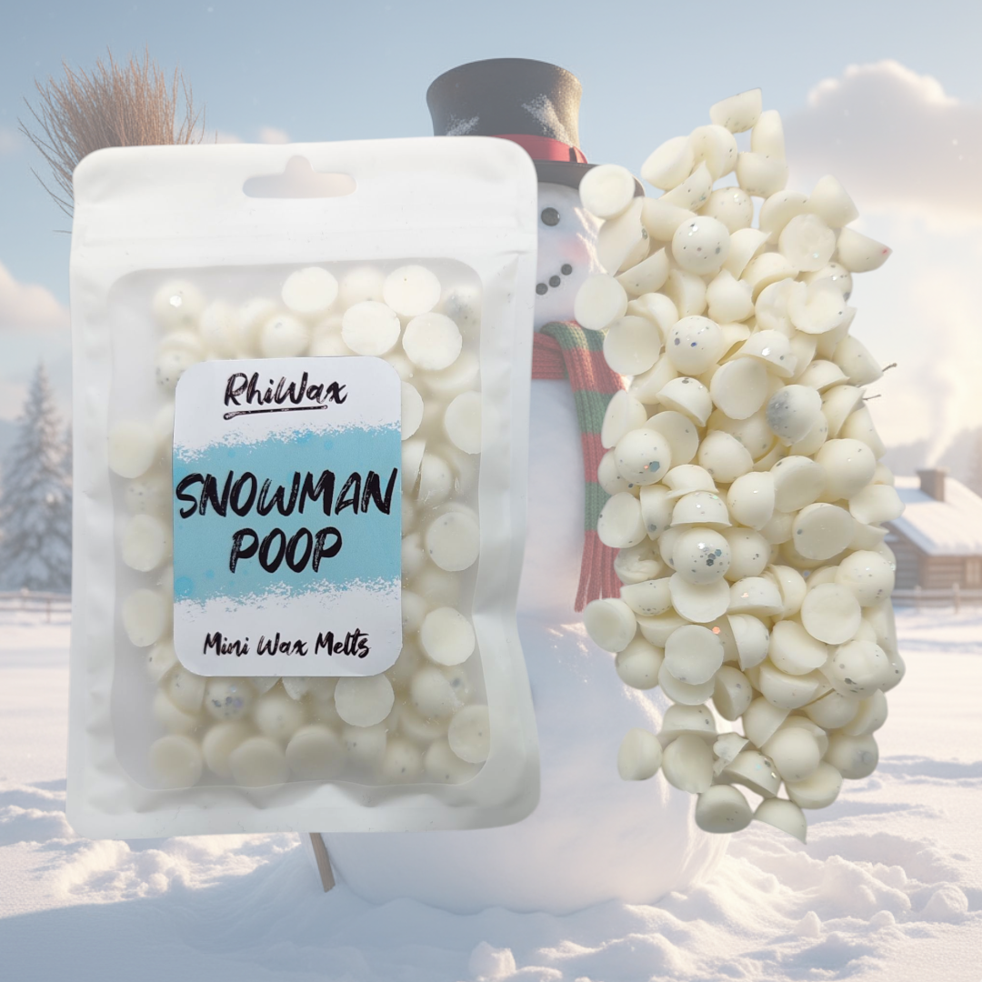 Snowman Poop Mini Wax Melts - Candy Cane