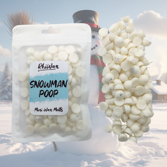 Snowman Poop Mini Wax Melts - Candy Cane
