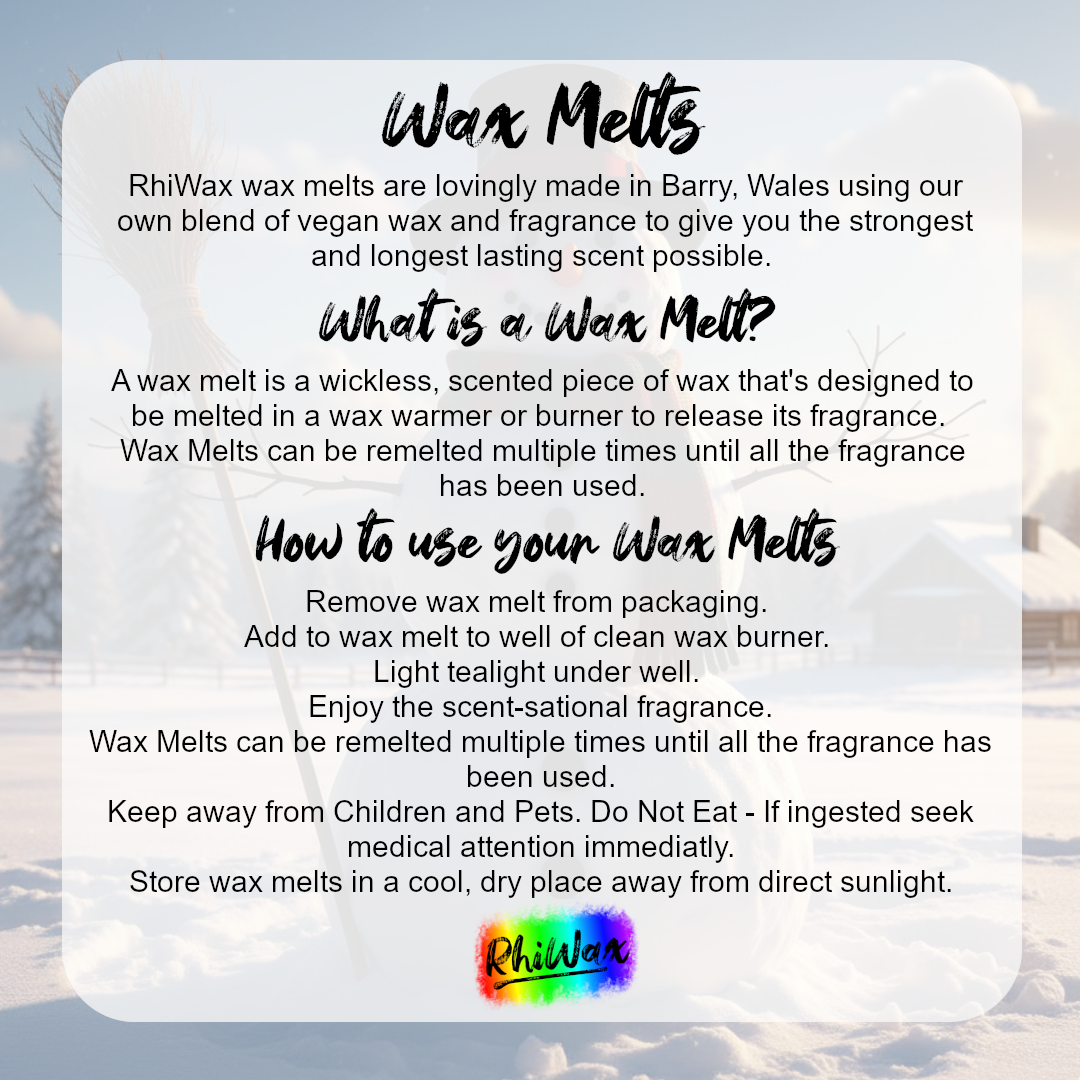 Snowman Poop Mini Wax Melts - Candy Cane